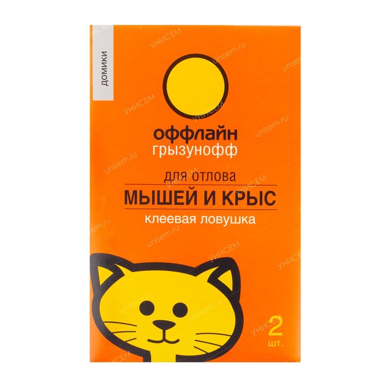 Ловушка-домик клеевая Грызунофф от мышей и крыс 2 шт (24/96шт)