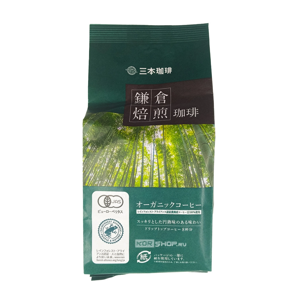 Кофе молотый Мокка Бленд в дрип-пакетах Mitsumoto (зеленый), Япония, 64 г (8 г * 8 шт.) Акция