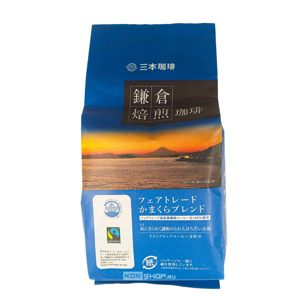 Кофе молотый Роял Бленд в дрип-пакетах Mitsumoto (синий), Япония, 64 г (8 г * 8 шт.) Акция