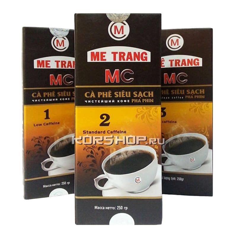 Натуральный жареный молотый кофе MC2 Me Trang (Ме чанг), Вьетнам, 250 г